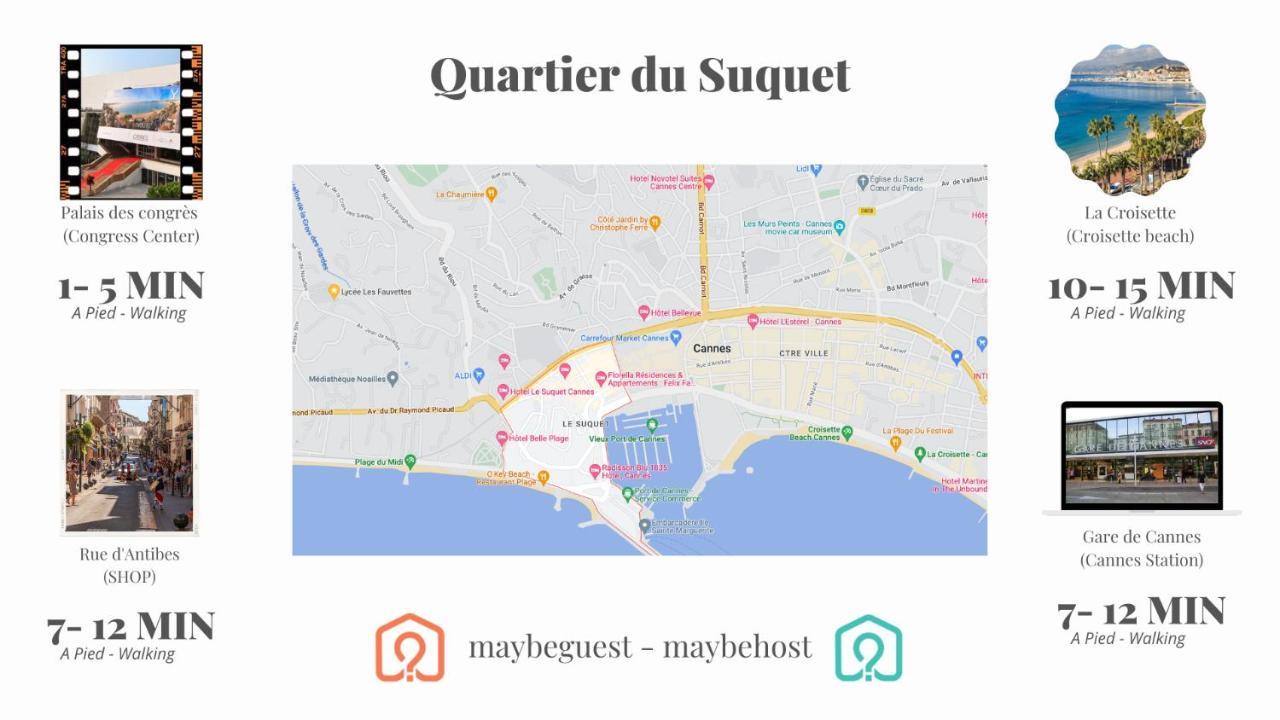 C004-Cosy Studio Proche La Croisette Et Le Suquet Cannes Luaran gambar